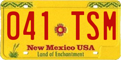 NM license plate 041TSM