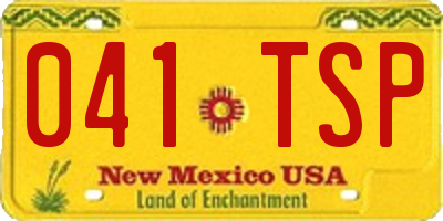 NM license plate 041TSP