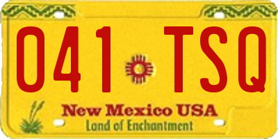 NM license plate 041TSQ