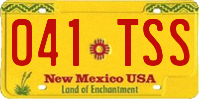NM license plate 041TSS