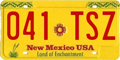 NM license plate 041TSZ