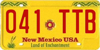 NM license plate 041TTB