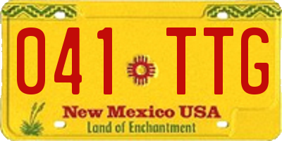 NM license plate 041TTG