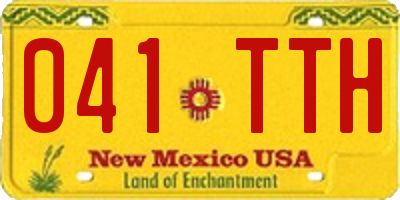 NM license plate 041TTH