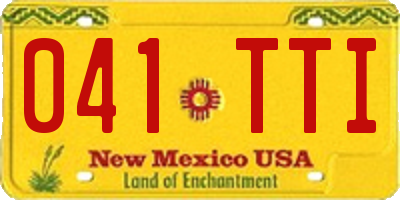 NM license plate 041TTI