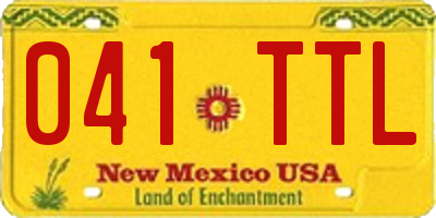 NM license plate 041TTL