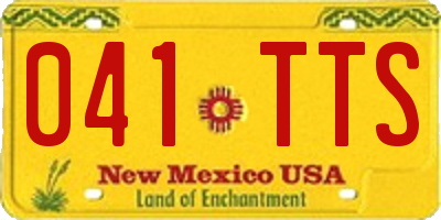 NM license plate 041TTS