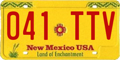 NM license plate 041TTV
