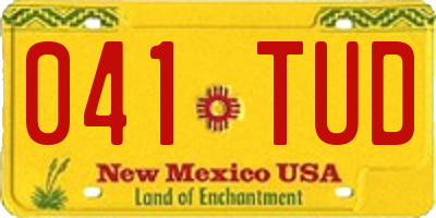 NM license plate 041TUD