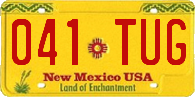 NM license plate 041TUG