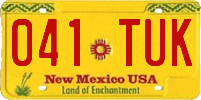 NM license plate 041TUK