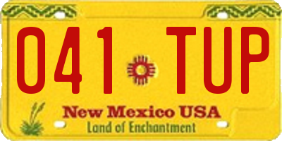 NM license plate 041TUP