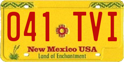 NM license plate 041TVI