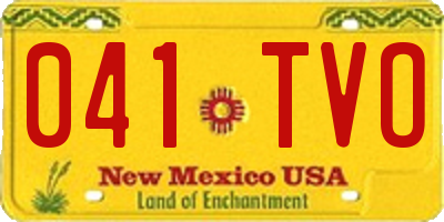NM license plate 041TVO