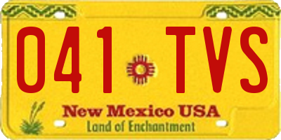 NM license plate 041TVS