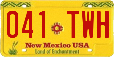 NM license plate 041TWH