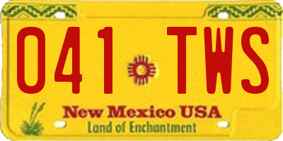 NM license plate 041TWS