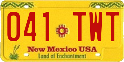 NM license plate 041TWT