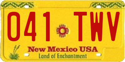 NM license plate 041TWV