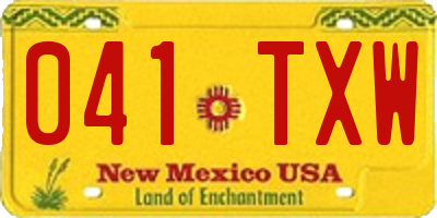NM license plate 041TXW