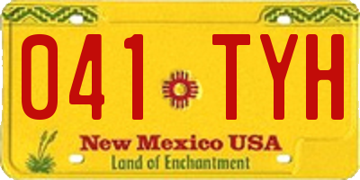 NM license plate 041TYH