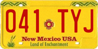 NM license plate 041TYJ