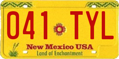 NM license plate 041TYL