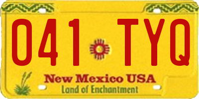 NM license plate 041TYQ