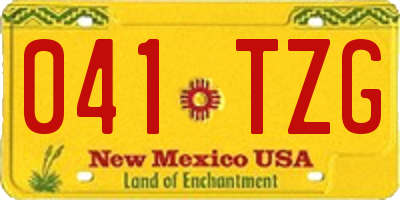 NM license plate 041TZG
