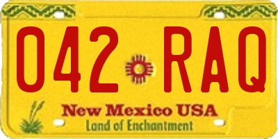 NM license plate 042RAQ