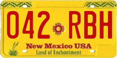 NM license plate 042RBH