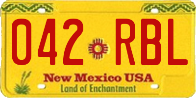 NM license plate 042RBL