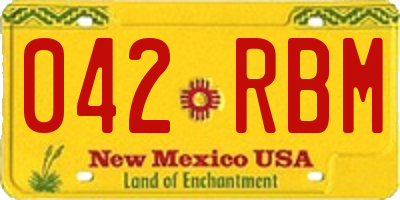 NM license plate 042RBM