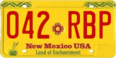 NM license plate 042RBP