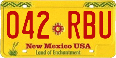 NM license plate 042RBU