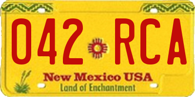 NM license plate 042RCA