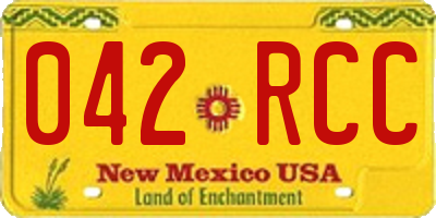 NM license plate 042RCC