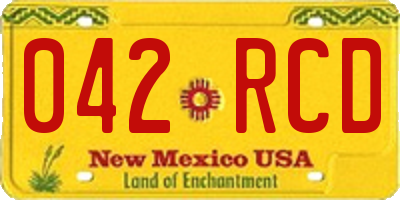 NM license plate 042RCD