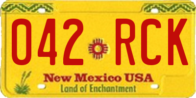 NM license plate 042RCK