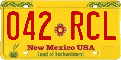 NM license plate 042RCL
