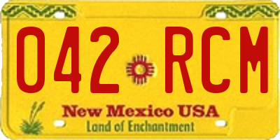 NM license plate 042RCM