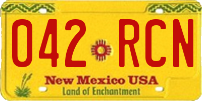 NM license plate 042RCN