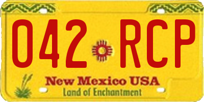 NM license plate 042RCP