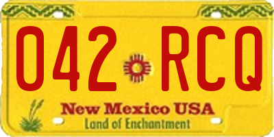 NM license plate 042RCQ