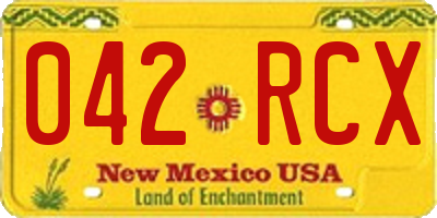 NM license plate 042RCX