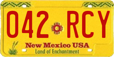 NM license plate 042RCY