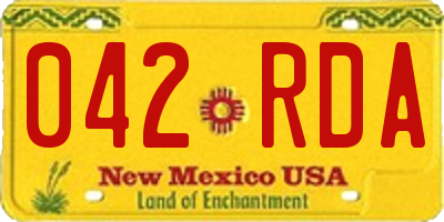 NM license plate 042RDA
