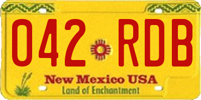 NM license plate 042RDB