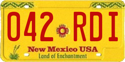NM license plate 042RDI