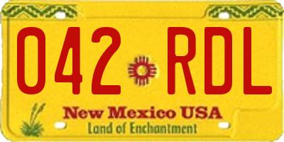 NM license plate 042RDL